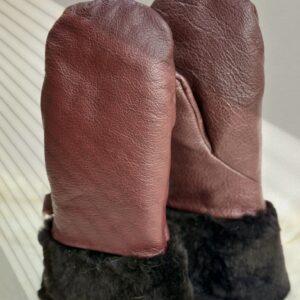 Mitaines de cuir & castor